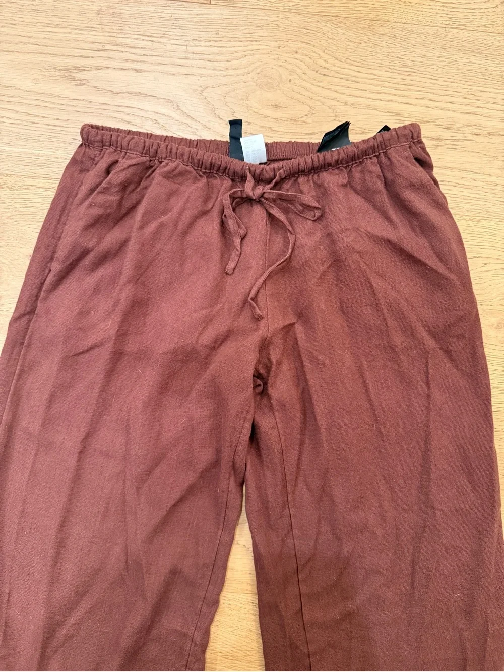 H&M Dark Brown Linen Pants